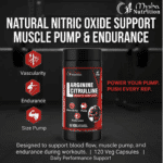 Mysha Nutrition L-Arginine & L-Citrulline benefits: vascularity, endurance, size pump