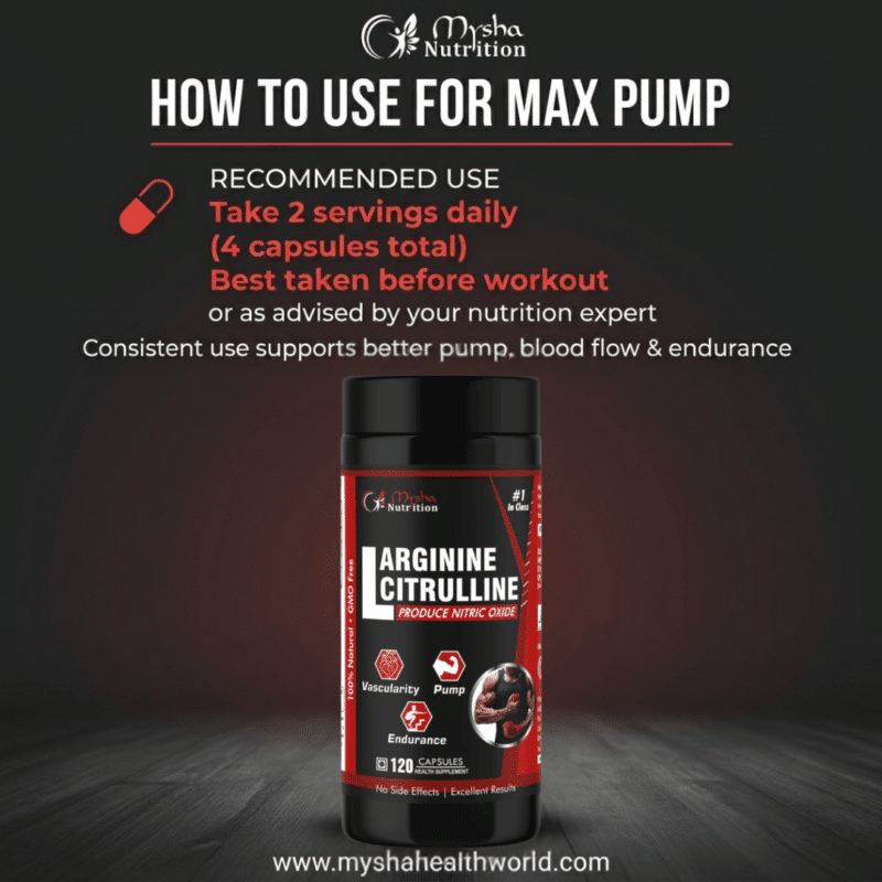 How to use Mysha Nutrition L-Arginine & L-Citrulline — recommended dosage