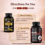 Black Python and SpeedoSlim dosage instructions for non gym goers by Mysha Nutrition