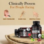 Probless Biotin bottle with natural ingredients for hair, skin, and nails health — clinically proven for people with skin problems, hair fall, and brittle nails