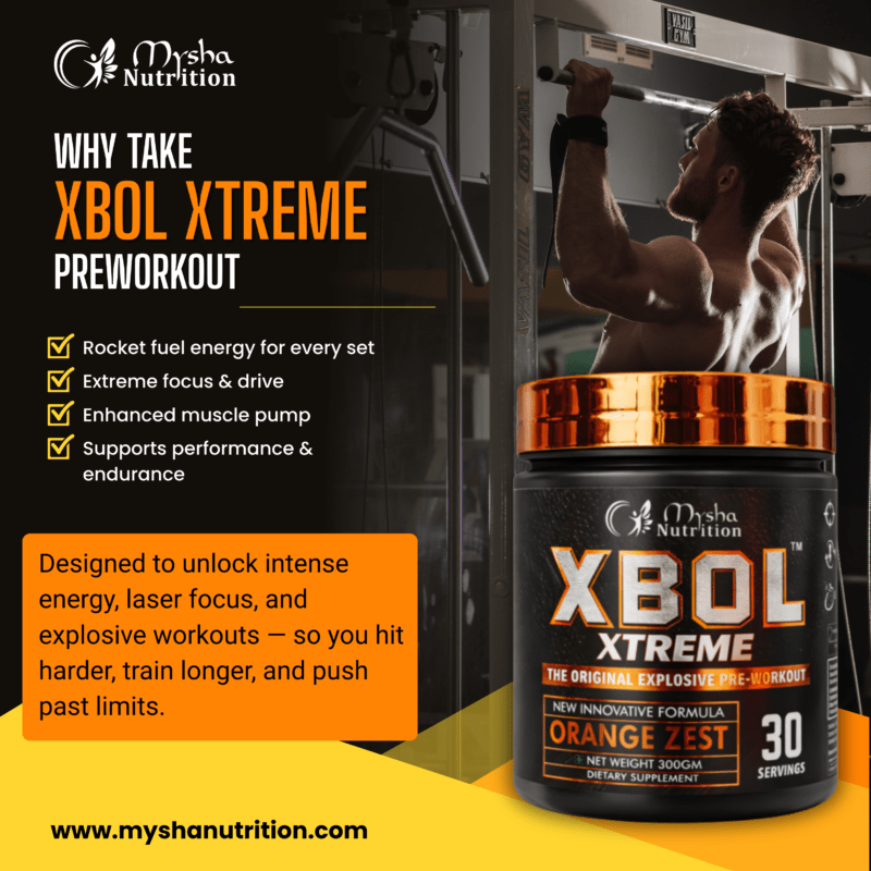XBOL Xtreme pre-workout for energy, focus, muscle pump and endurance during workouts