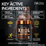XBOL Xtreme pre-workout key active ingredients including L-citrulline, L-arginine, beta alanine, tyrosine and caffeine