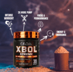 XBOL Xtreme Orange Zest pre-workout for energy, focus, pump and endurance