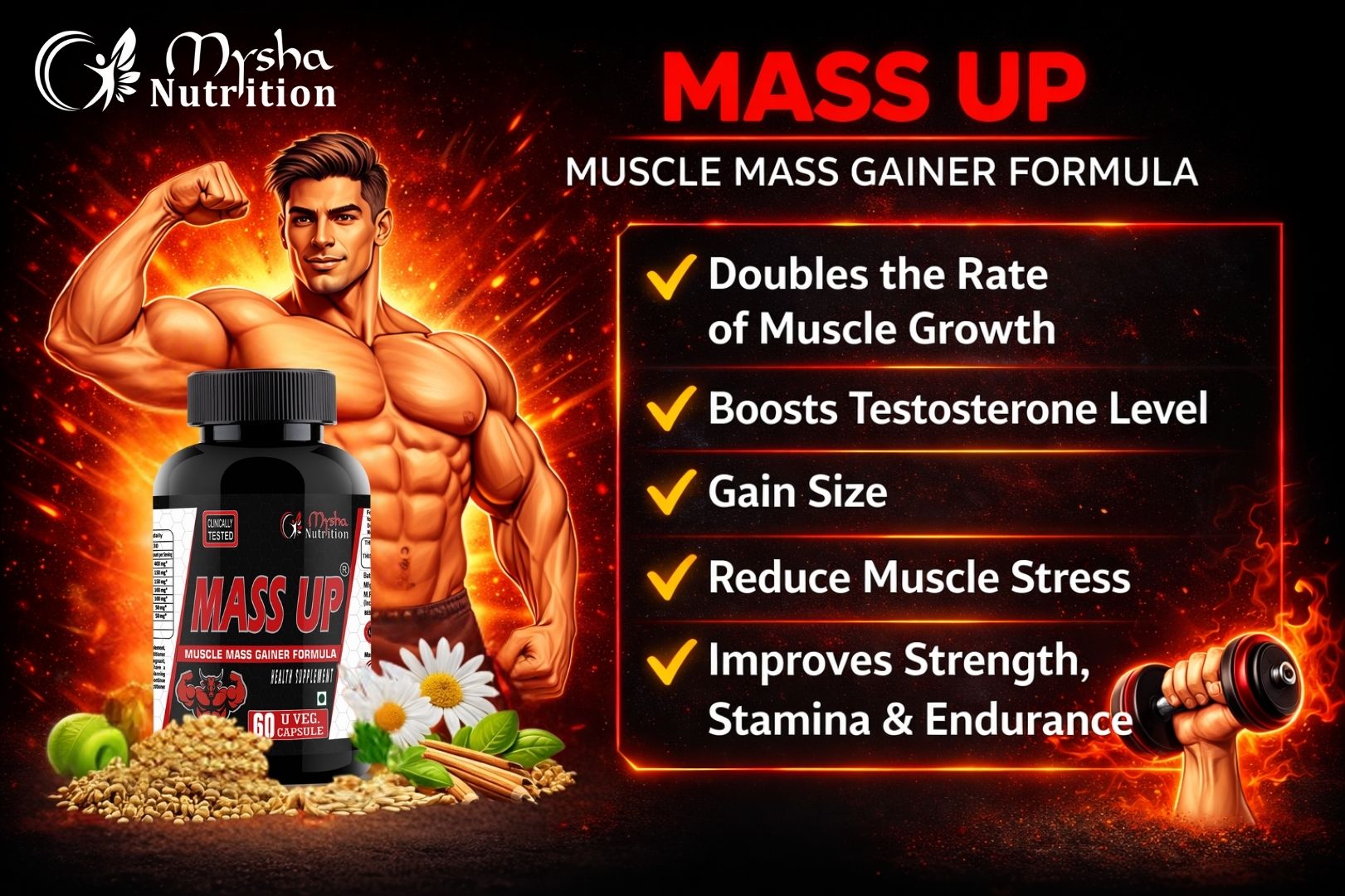 Key benefits of Mass UP muscle gainer for bodybuilders and athletes