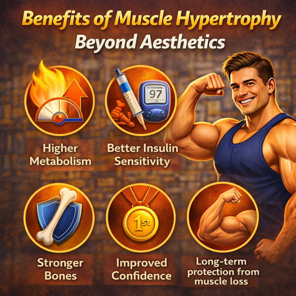 Benefits of Muscle Hypertrophy Beyond Aesthetics