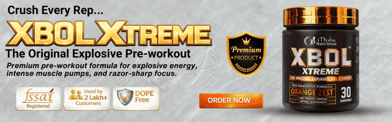 XBOL XTREME Pre Workout Orange Zest | Mysha Nutrition Mysha Xbol Xtreme pre-workout Orange Zest 300g jar