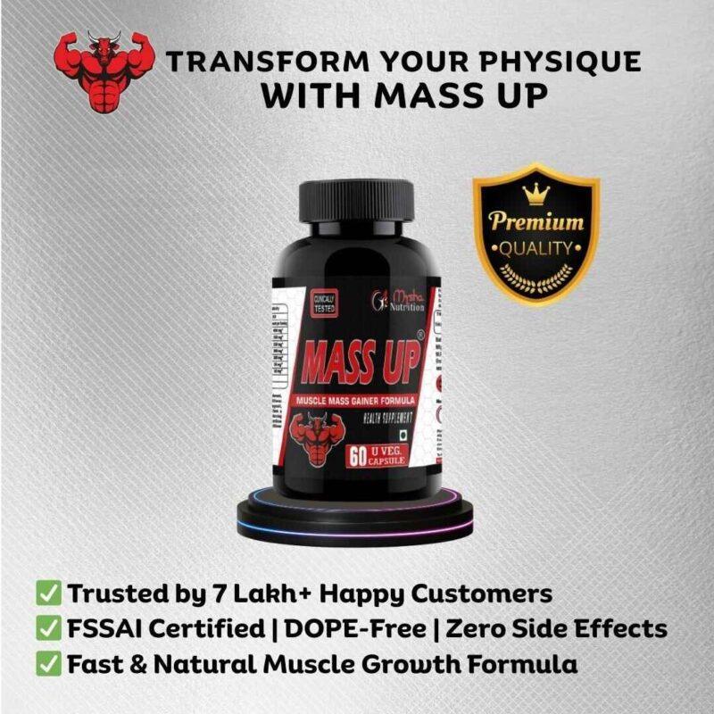 Mass UP muscle gain supplement by Mysha Nutrition – natural weight and muscle gainer with no side effects